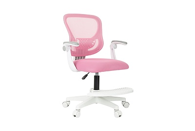 Кресло компьютерное детское с подставкой для ног Бюрократ BUROKIDS 3 PINK - фото товара 1 из 16