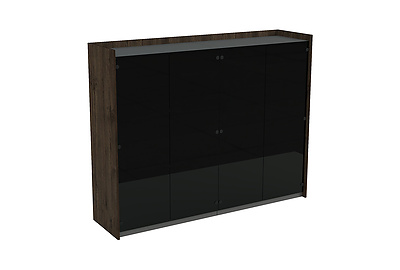 Шкаф для документов средний со стеклом двусоставный Magnetic 15ШДС.1403 - фото товара 1 из 4