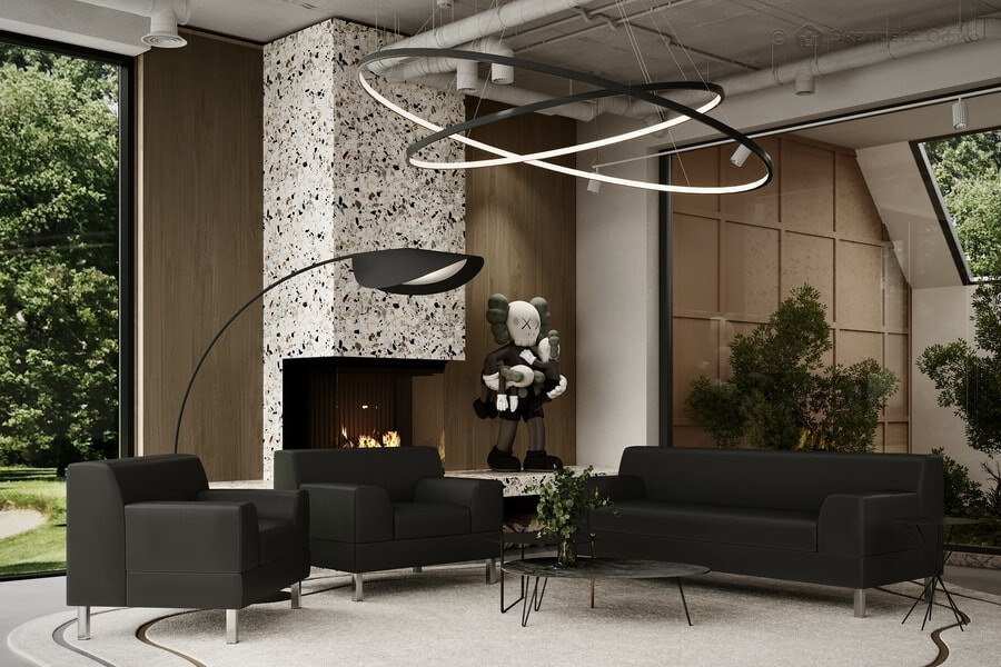 Коллекция мягкой мебели Флагман Искусственная кожа Ecotex 3001 черная - фото товара 1 из 3