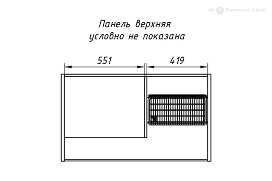 Шкаф кухонный для посуды ЛДСП Мини SCB 120.2 - фото товара 3 из 4