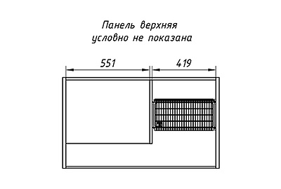 Шкаф кухонный для посуды ЛДСП Мини SCB 120.2 - фото товара 3 из 5