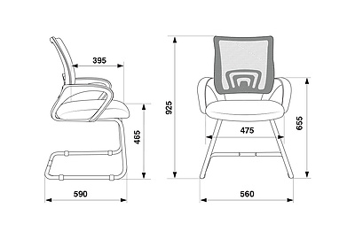 Конференц-кресло Бюрократ CH-695N-AV/B/TW-11 - фото товара 9 из 11