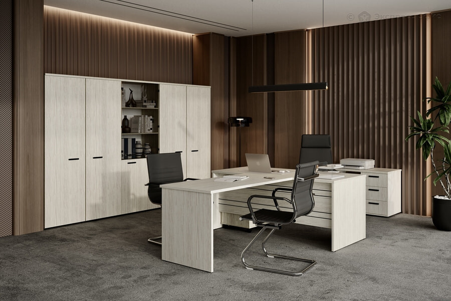 Кабинет руководителя Sitara Древесина белая - фото товара 1 из 6