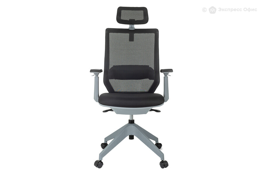  Кресло для руководителя Бюрократ MC-G611NL-H/B/NEO-B Ткань черная/Сетка черная/Пластик серый - фото товара 2 из 3