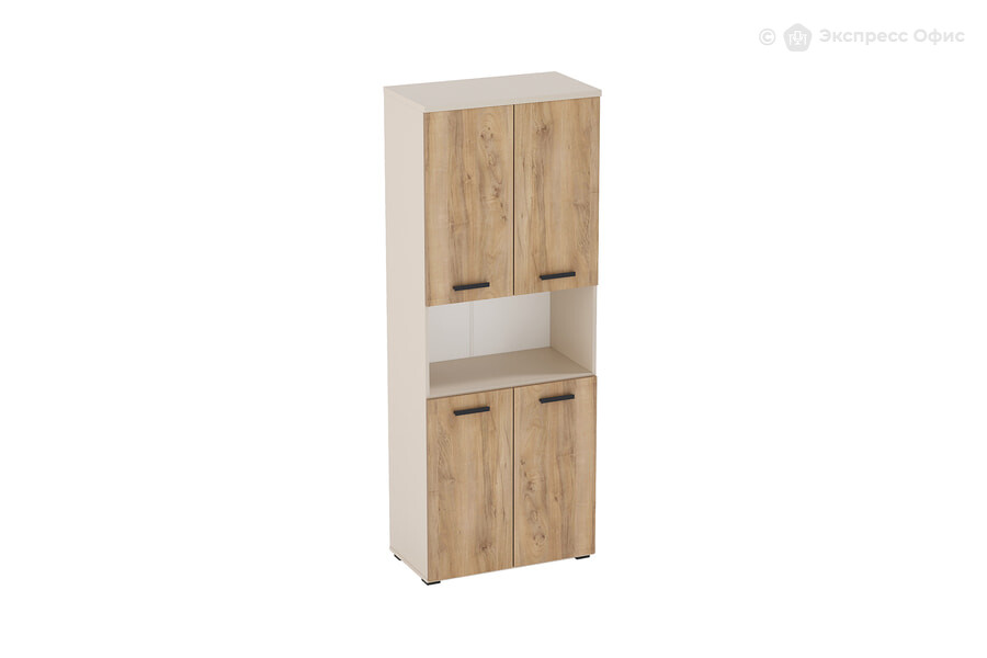 Шкаф для документов высокий Sitara 750x424x1969 Кашемир/Орех пацифик - фото товара 1 из 3
