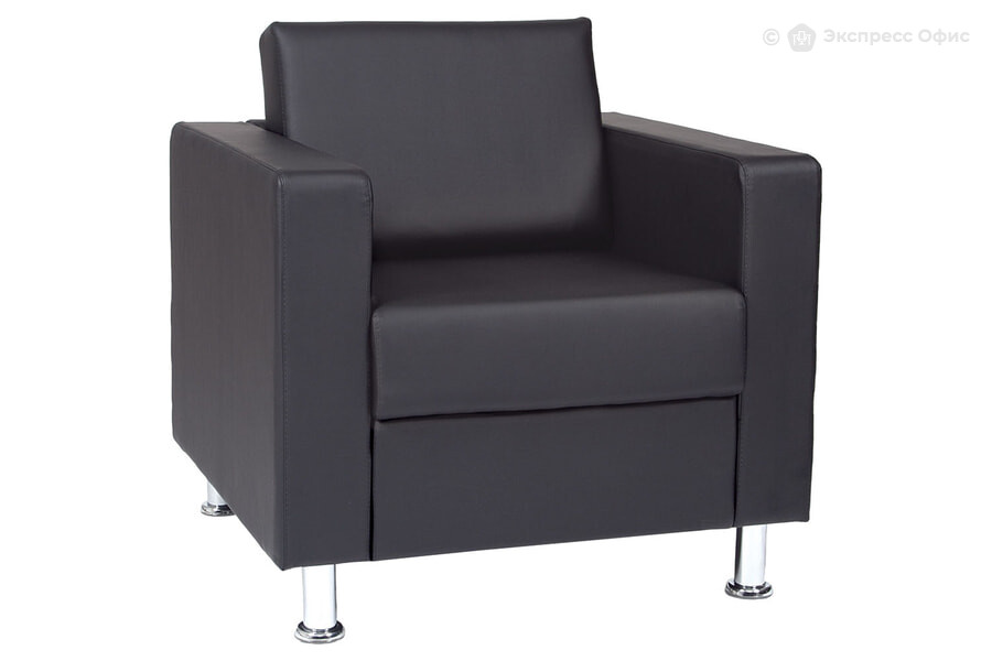  Мягкое кресло Симпл 7049387 Экокожа Euroline 9100 (черная) - фото товара 1 из 2