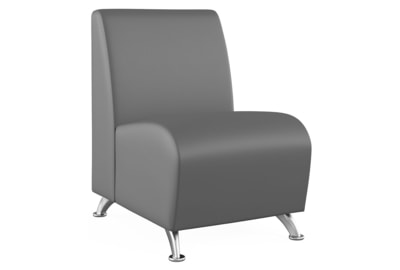 Мягкое кресло прямое одноместное Интер хром - фото товара 1 из 2