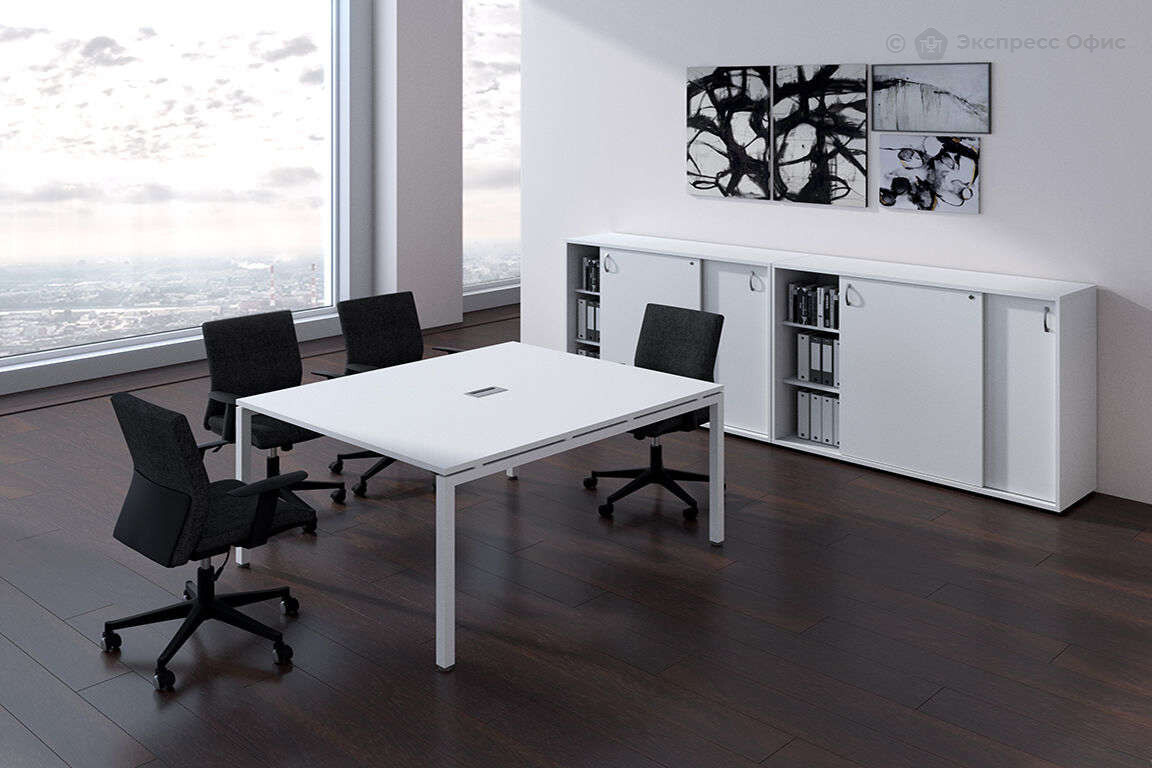 Стол для переговоров Steel evo 17701 Белый - купить за 30030 ₽ в Москве ...