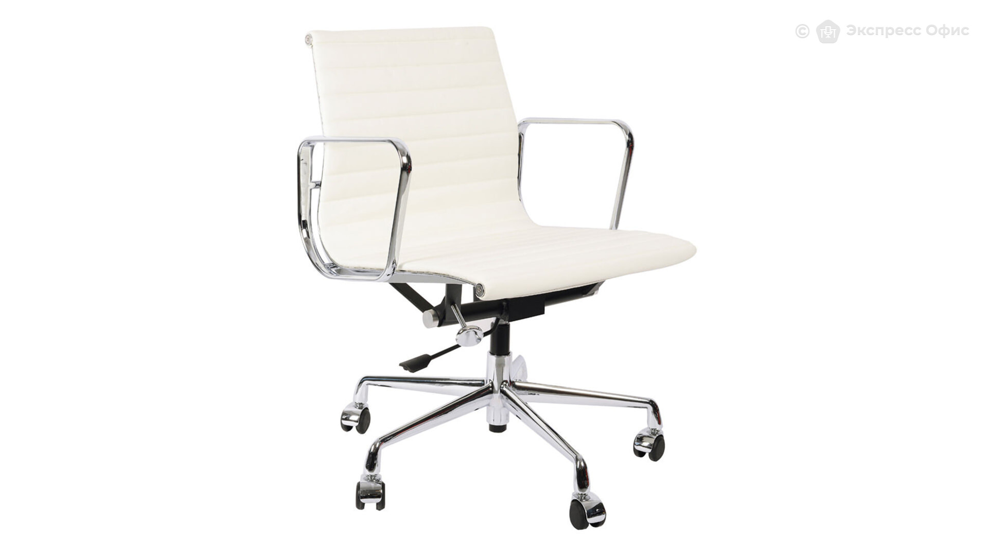 кресло eames style ribbed office chair ea 117 серая кожа