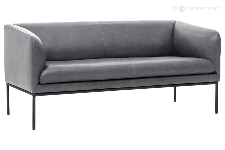  Диван офисный 2-х местный LIRO 2 Montana Ferro m8380713 Кожа серая - фото товара 1 из 1