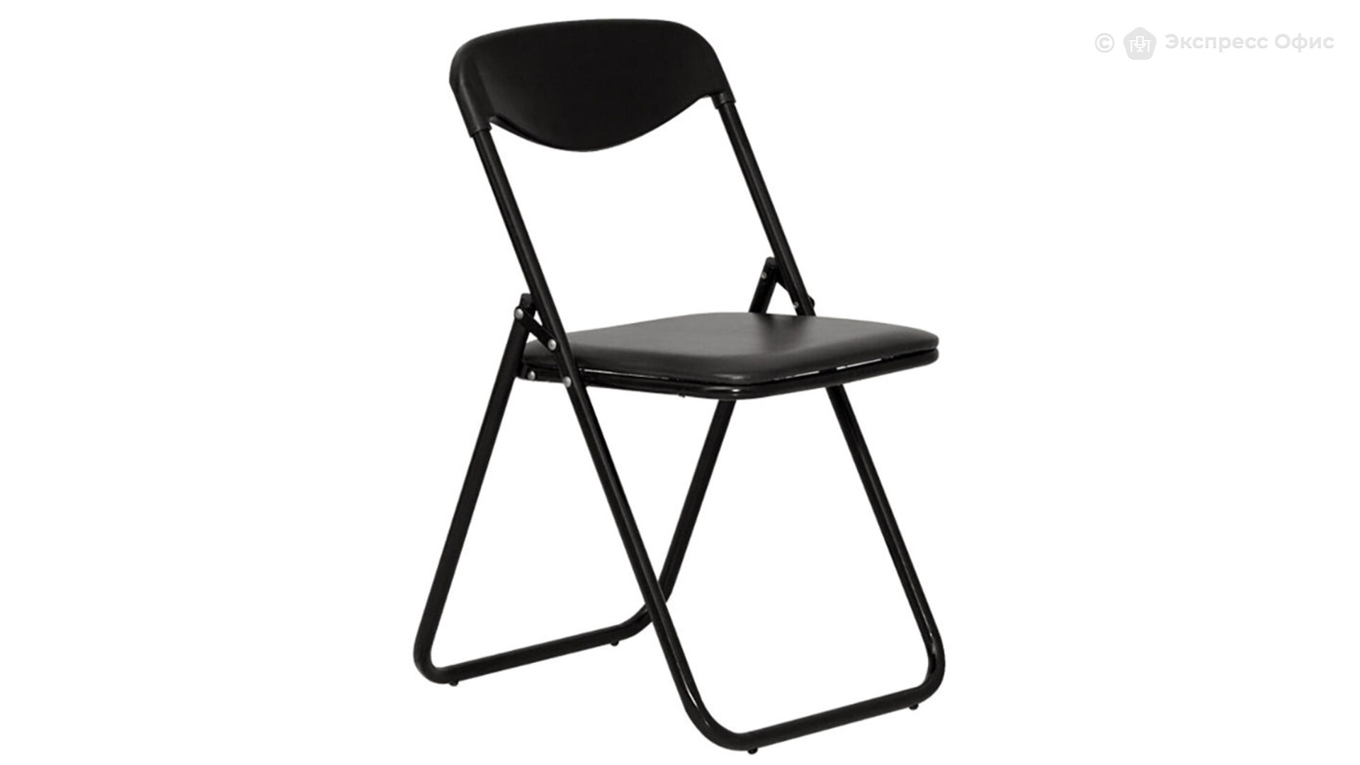 стул для посетителей складной jack black черный каркас кожзам черный