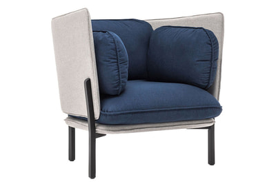 Мягкое кресло (низкая спинка) Bellagio Bellagio 1 low UNO silver/ blue - фото товара 1 из 3