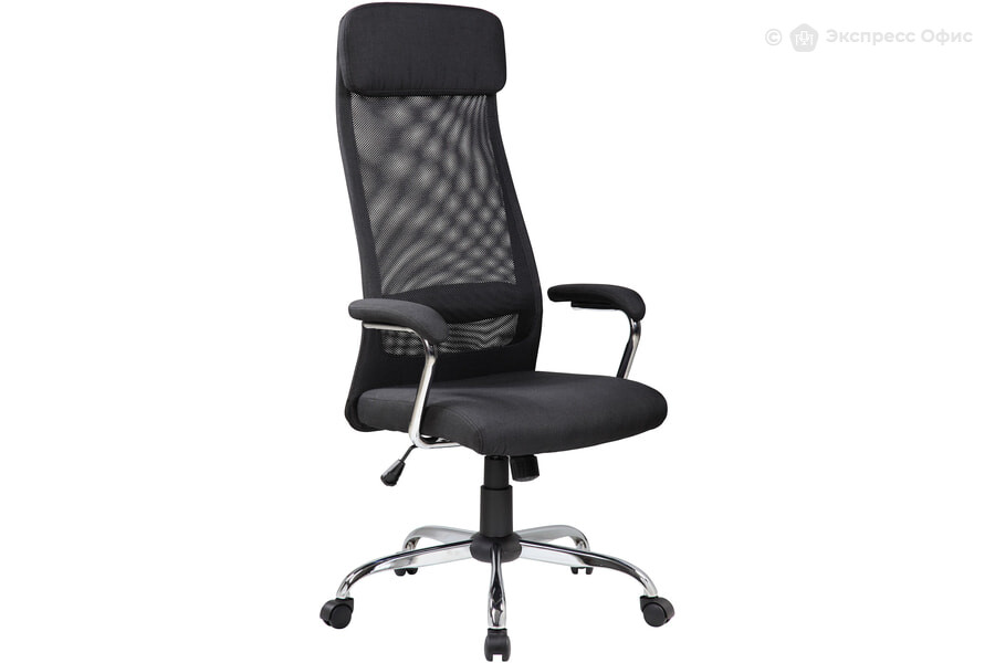  Кресло для руководителя RCH 8206 HX Ткань черная/Сетка черная - фото товара 1 из 2