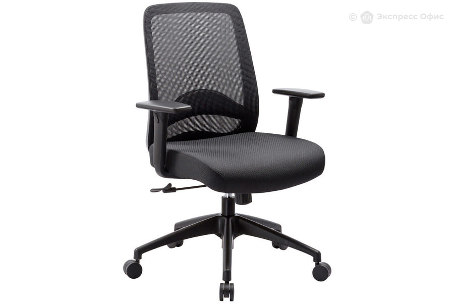  Кресло офисное Carot C Black 1D Ткань черная/Сетка черная - фото товара 1 из 1