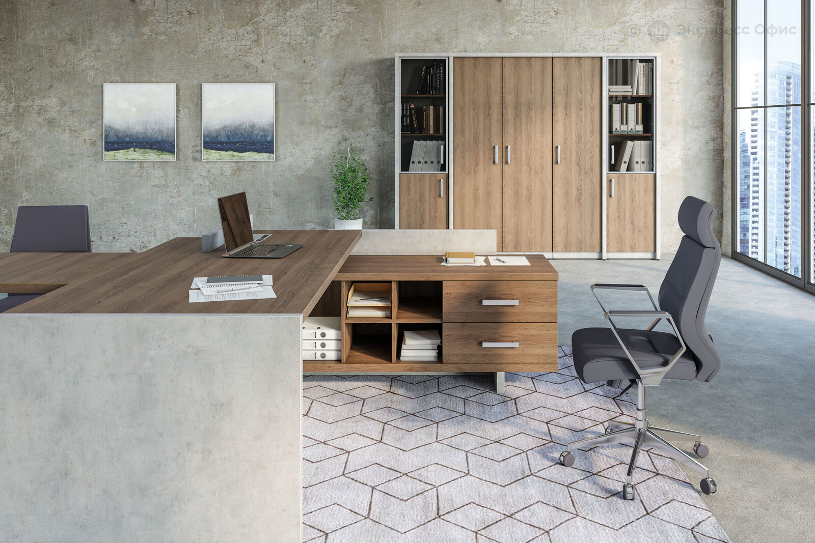 Кабинет руководителя Wood&Stone - фото товара 11 из 14