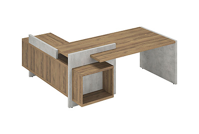 Стол для руководителя правый Wood&Stone СФ-531212 - фото товара 2 из 4