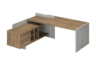 Стол для руководителя левый Wood&Stone СФ-531201 - фото товара 1 из 4