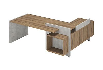 Стол для руководителя левый Wood&Stone СФ-531201 - фото товара 2 из 4
