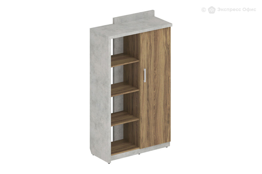  Шкаф для документов (комплект № 2) Wood&Stone СФ-534102 + СФ-535114 Дуб Чарльстон/Бетон Чикаго - фото товара 1 из 3